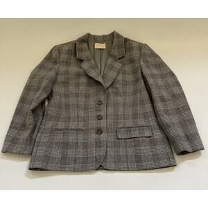 VTG‎ Pendleton Blazer 100% Virgin Wool Womens 12 Academic Career Plaid Coat USA